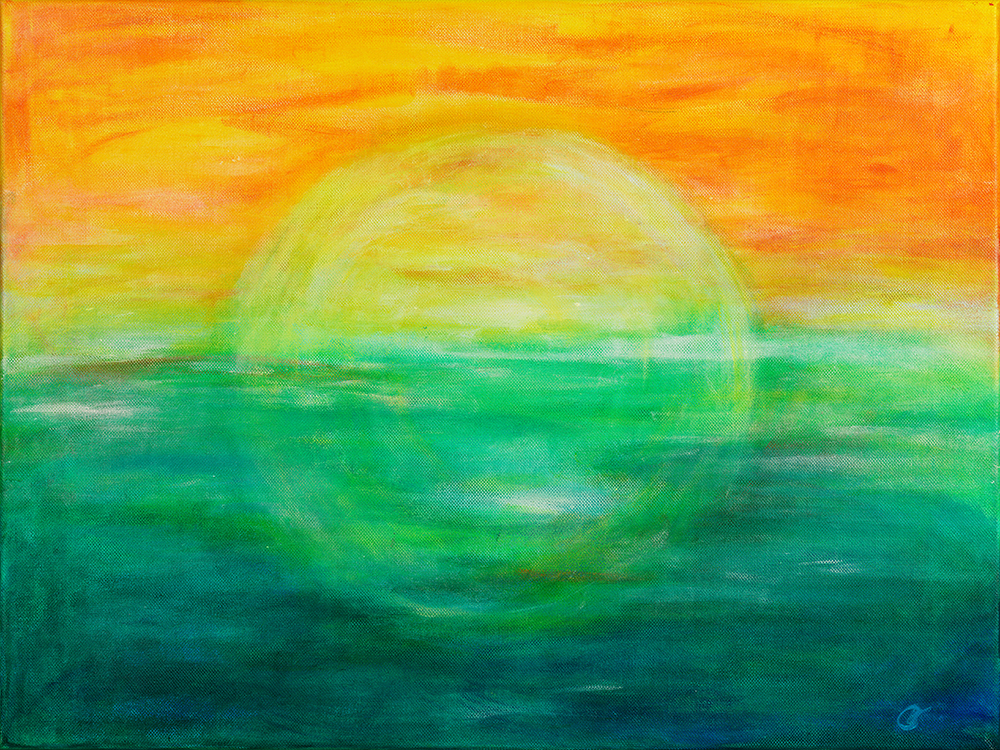 Sonnenmond, Pigmente, Acryl